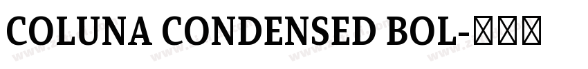 COLUNA CONDENSED BOL字体转换
